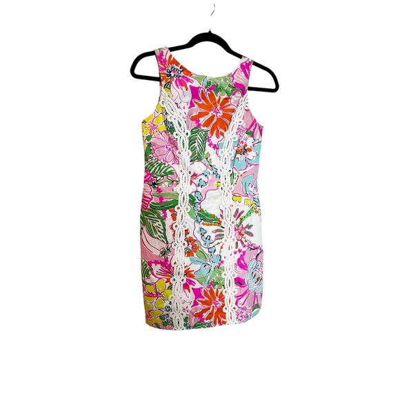 Lilly Pulitzer Target Nosey Posey Shift Mini Dress Sleeveless Floral Multi Sz 2 - Picture 5 of 9